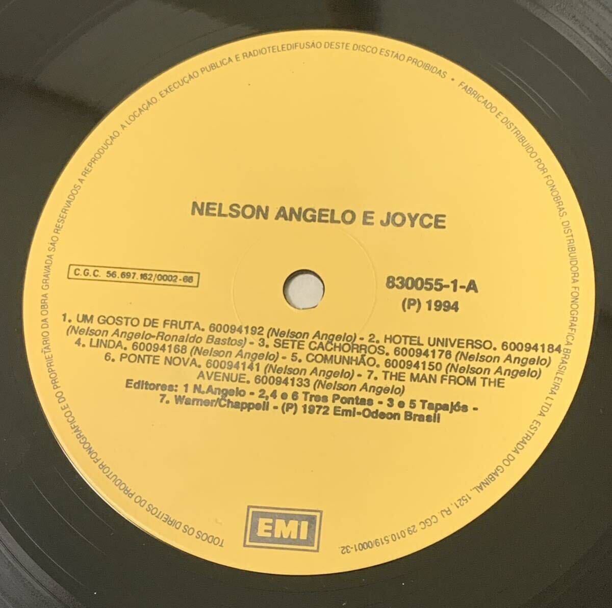 1994年 正規Brazil盤 Nelson Angelo E Joyce の画像6