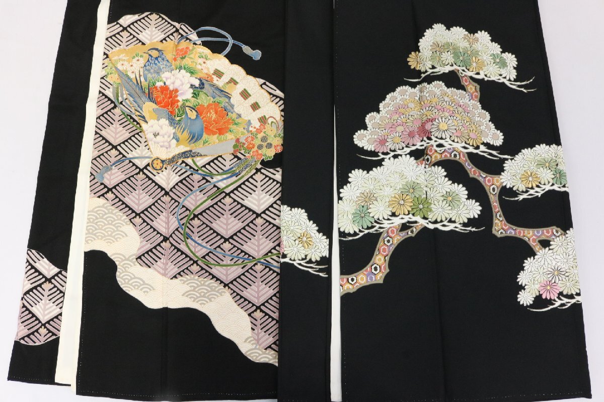 豪華 黒留袖 まとめて 16枚 着用可能多数有 作家物多数 豪華 刺繍 金彩 ラメ彩 金糸 金駒 等 正絹 着物 リメイク素材 にも ★いろどり★_画像7