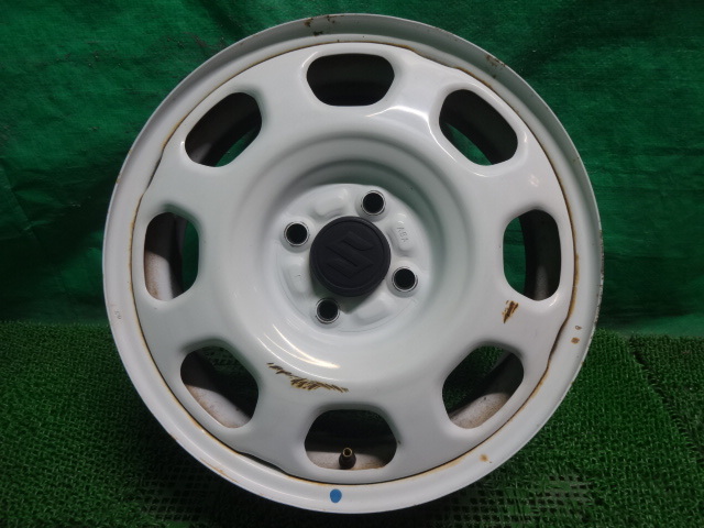 スズキ純正ハスラー●15×4.5J +45 4H PCD100 鉄ちん 鉄ホイール 中古スチールホイール4本●ユ53_3本目