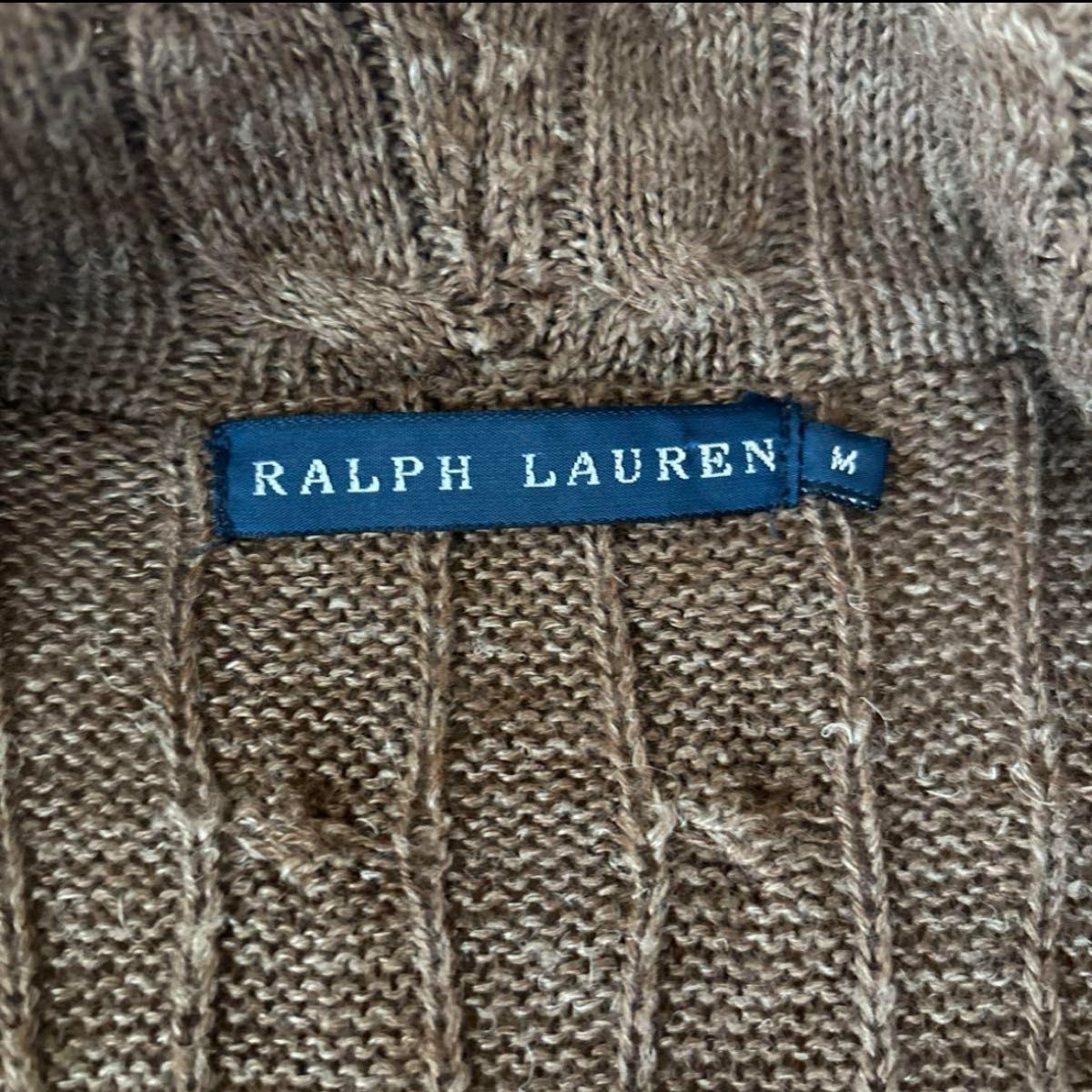 RALPH LAUREN ラルフローレン ケーブル編み ニット ロングジレ ロングカーディガン