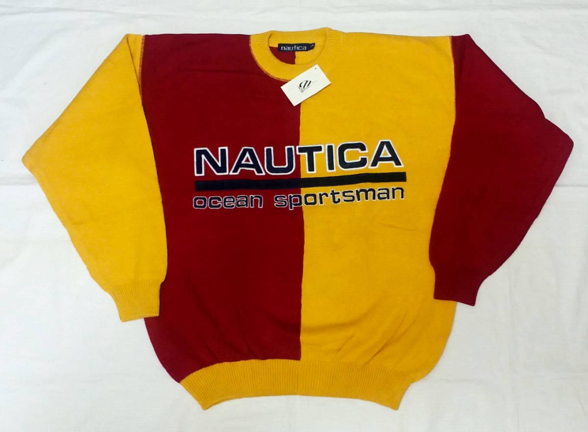 【新品タグ付】90s NAUTICA セーター XXLサイズ相当 ノーティカ hiphop ニット_画像1