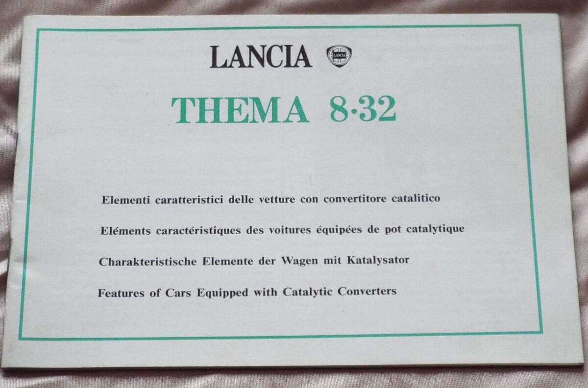 LANCIA THEMA 8.32 OWNER HANDBOOK Lancia Thema 8.32 owner's hand book other 
