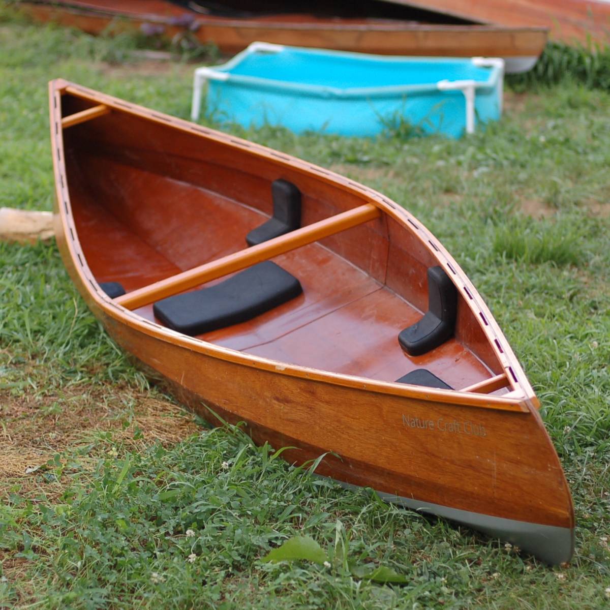  work repeated . did. hand made wooden canoe 12ft 13.5kg stitch & Gris .u. law 