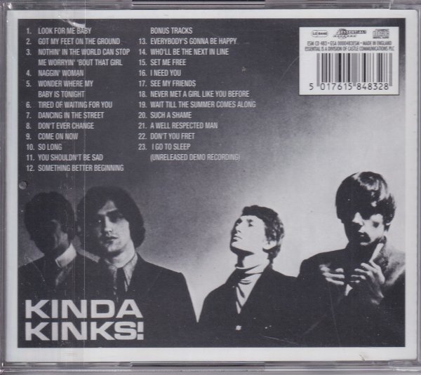 CD (U.K.) Kinks :Kinda Kinks + 11 Bonus Tracks (ESM CD 483)の画像2