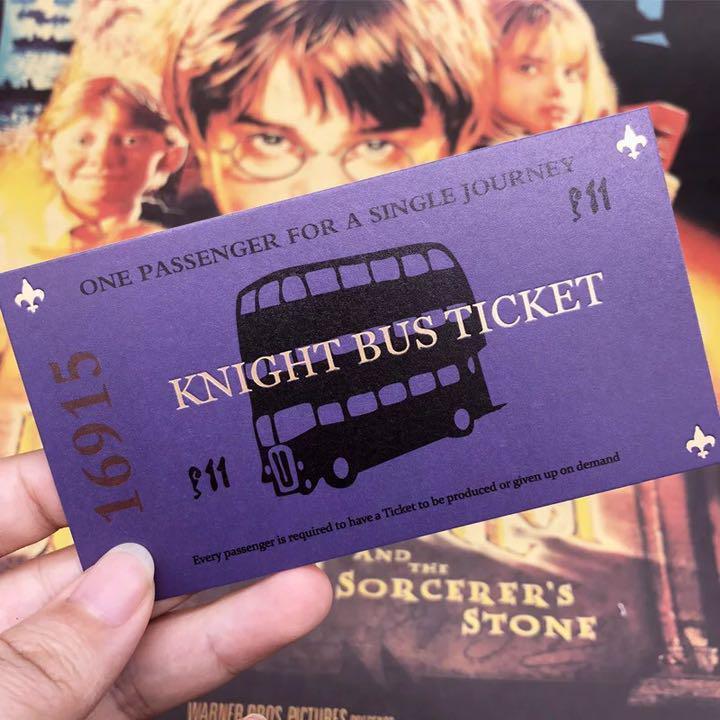[ anonymity delivery & guaranteed ]Harry Potter Knight bus ticket / Harry Potter Night bus ticket 