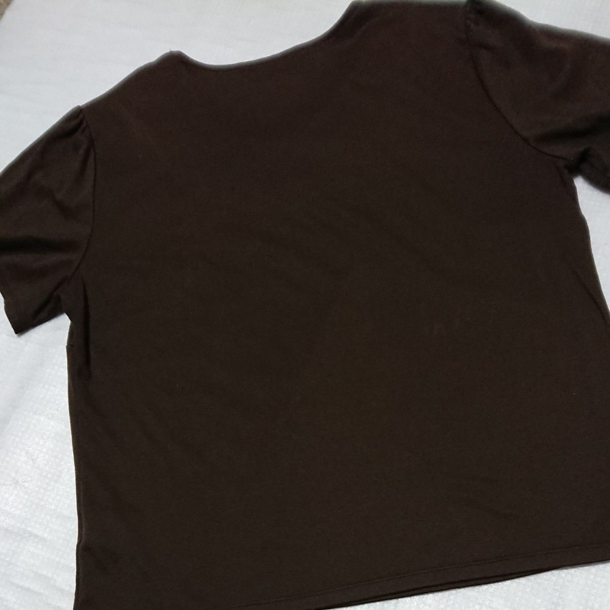 アリスバーリー 半袖トップス フリルカットソー ダークブラウン 焦げ茶色  半袖Tシャツ レディースLL ファッションクーポン