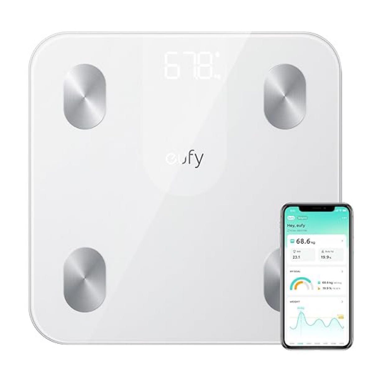 体重計・体組成計Anker Eufy Smart Scale A1 スマート体重計 ホワイト