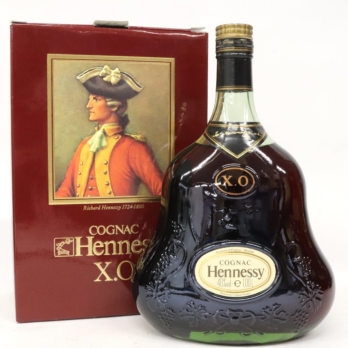 ヘネシー XO グリーン 金キャップ 40% 1L 箱付き コニャック ブランデー HENNESSY/XO/COGNAC/BRANDY◆おたからや【K-A53890】_画像1