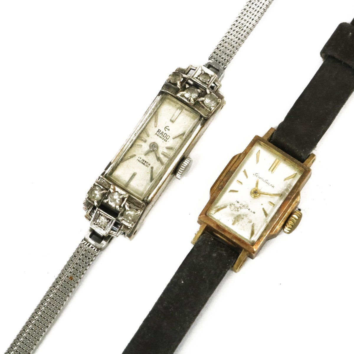ジャンク品 K14WGケース ラドーレディース手巻き時計 Yahoo!オークション - (K14WG K18)ジャンク時計 ラドー RADO