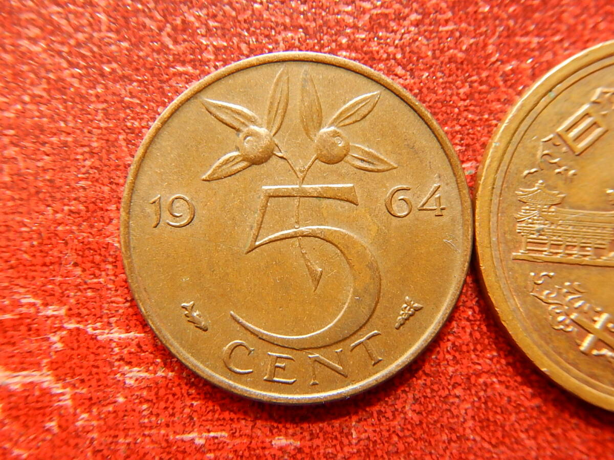 外国・デンマーク／５セント青銅貨：ユリアナ女王（1964年）　170307_画像1