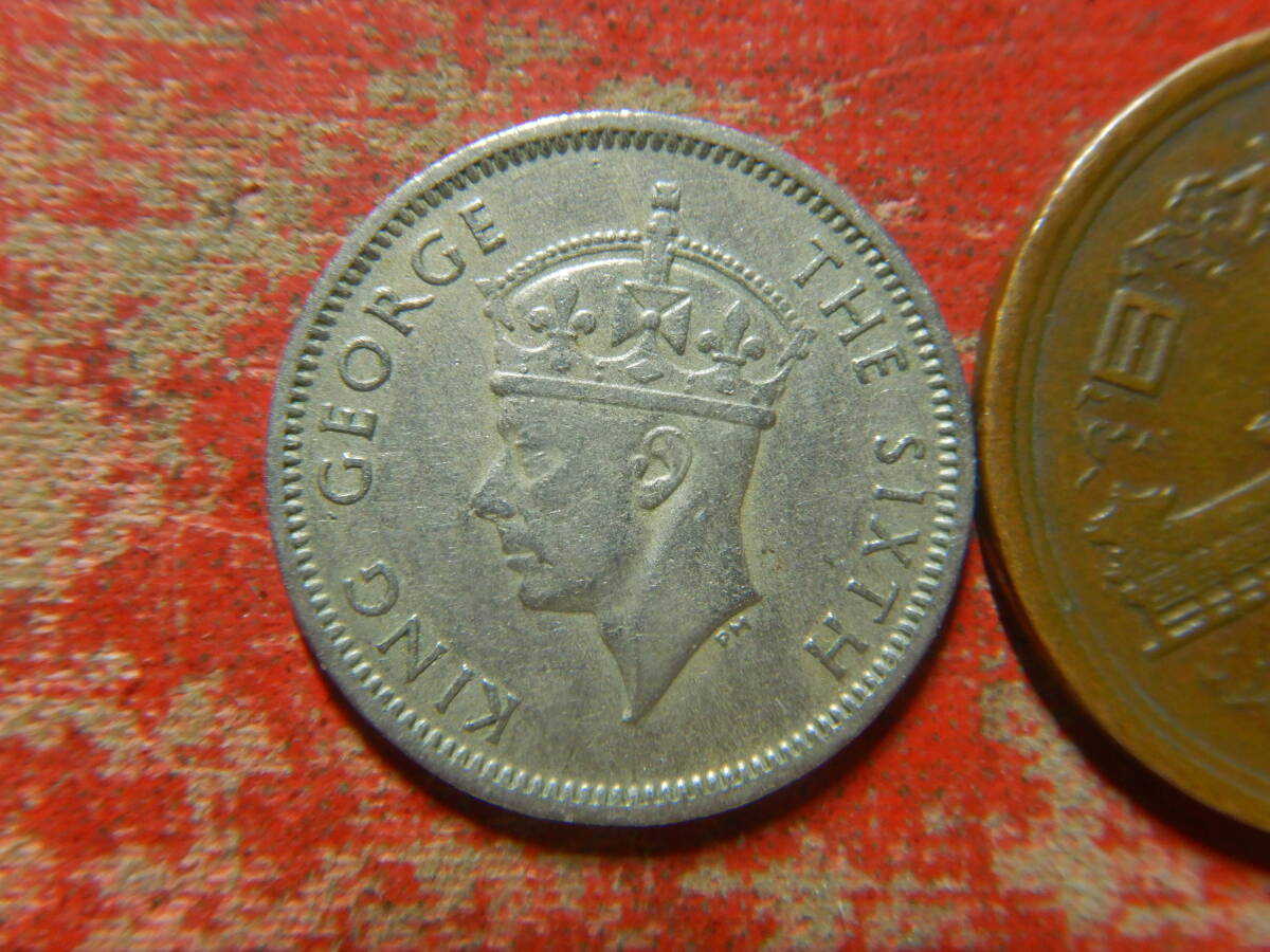 外国・マラヤ／１０セント白銅貨：ジョージ６世（1948年）　240316_画像1