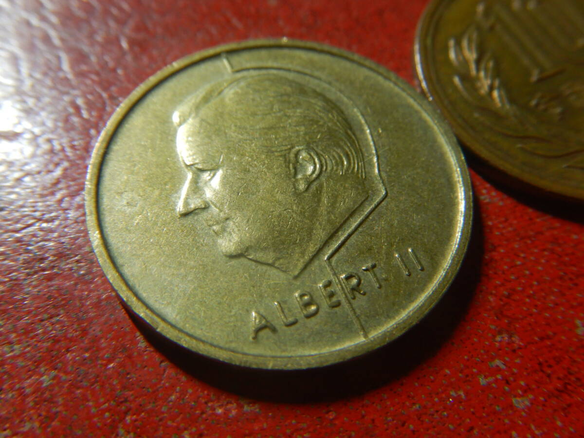 外国・ベルギー／５フラン黄銅貨又はアルミニウム青銅貨（1994年）　240317_画像3