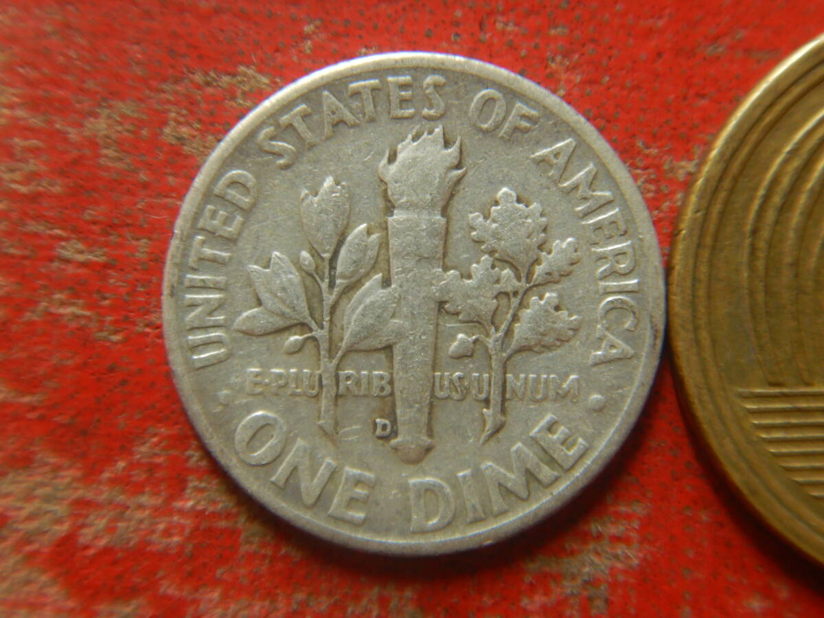 外国・ルーズベルト１０セント銀貨・１ダイム（1958年D）　240325イ_画像2