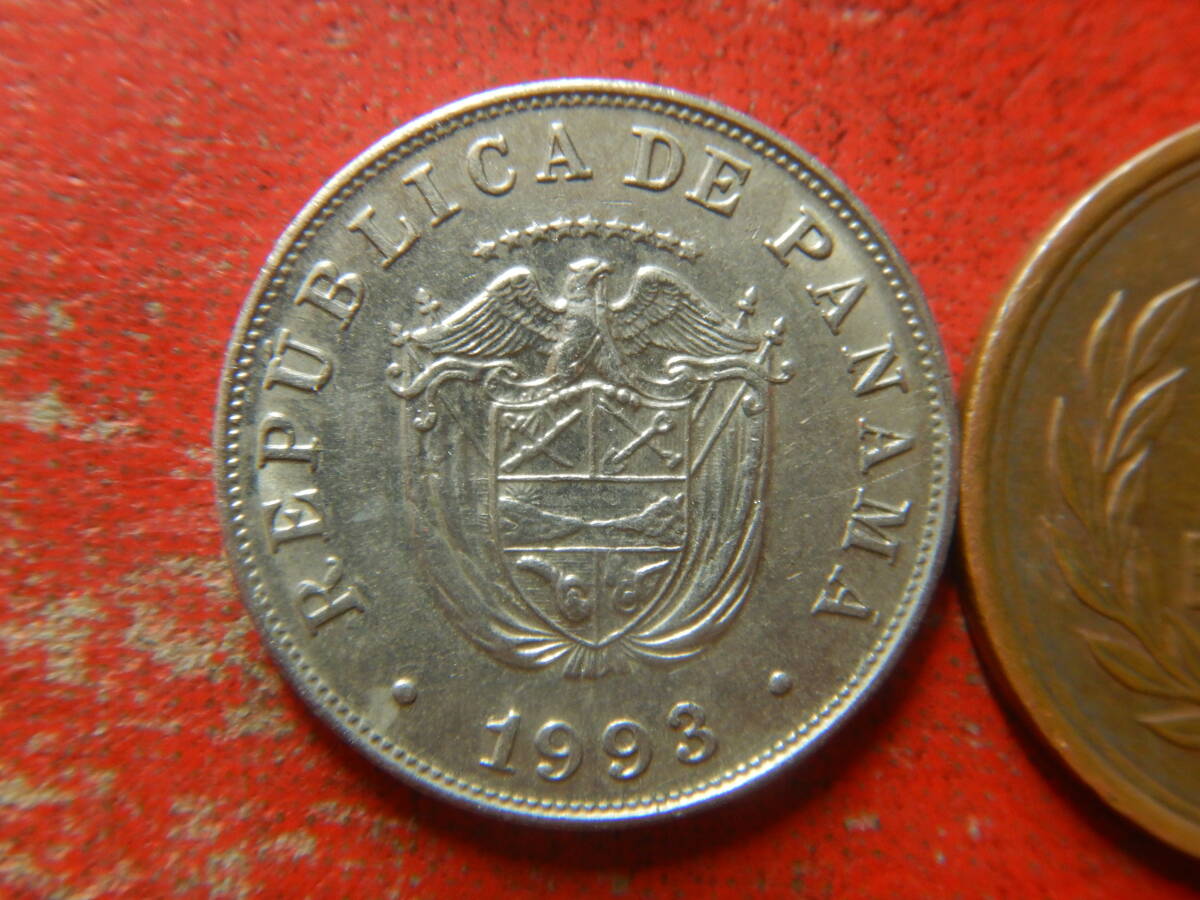 外国・パナマ／５センテシモ白銅貨（1993年）　240327_画像2