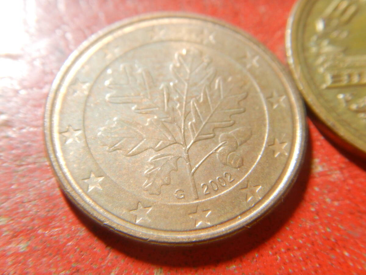 外国・ドイツ／５ユーロセント銅張りスチール貨（2002年） 24032302の画像3