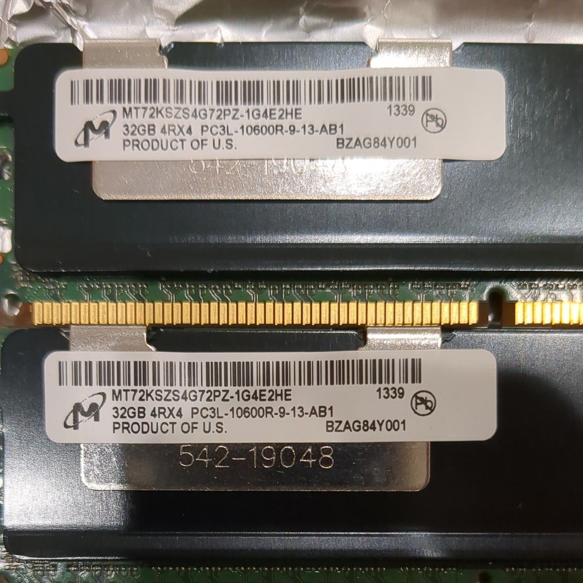 Micron RDIMM PC3L-10600R 32GBx2 ECC