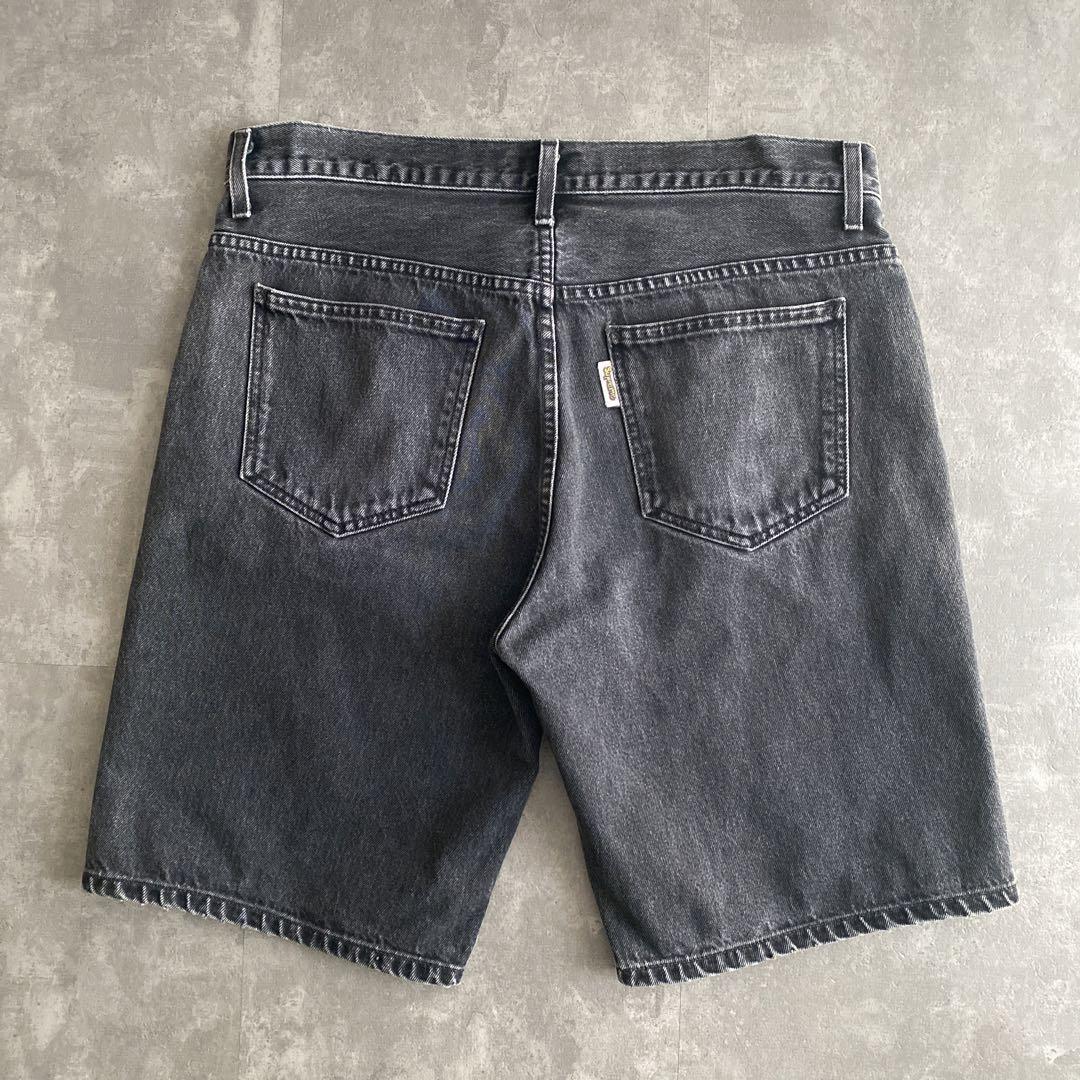 名作 15SS Supreme シュプリーム Denim Skate Short デニム スケート ショーツ 34 Black ブラック 黒 USA製 baggy バギー ハーフ パンツの画像6