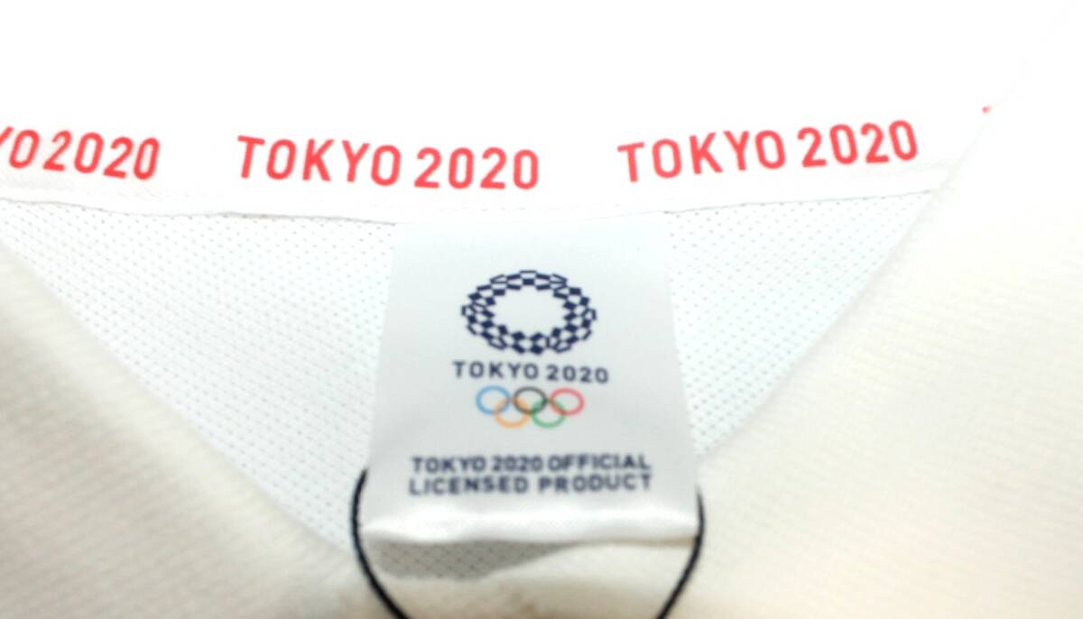 2-273.未使用タグ付き TOKYO2020 東京オリンピック 公式ライセンス商品 ポロシャツ メンズ Mサイズ ホワイト トップス 長期保管品の画像5