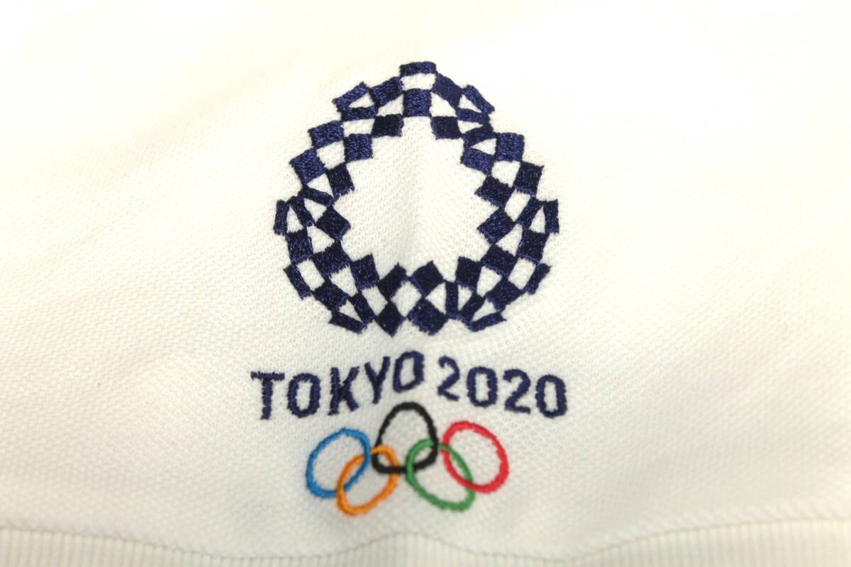 2-273.未使用タグ付き TOKYO2020 東京オリンピック 公式ライセンス商品 ポロシャツ メンズ Mサイズ ホワイト トップス 長期保管品の画像4