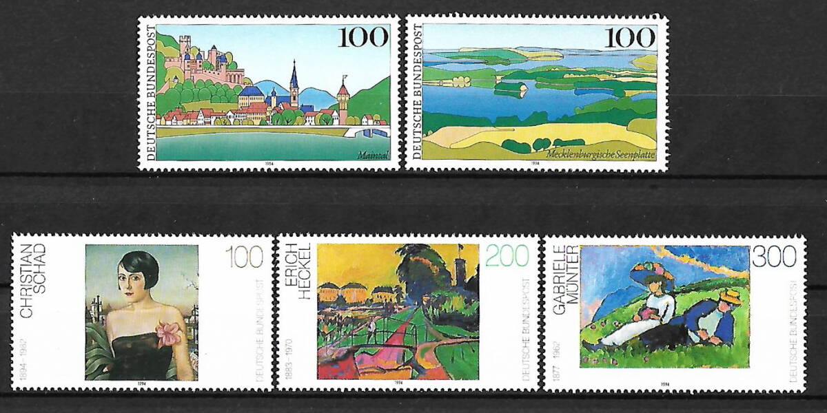 ★1974~1994年 -ドイツ- 「絵画切手」1種完,2種完,3種完 - 31種 未使用(MNH)★ZR-423_画像2