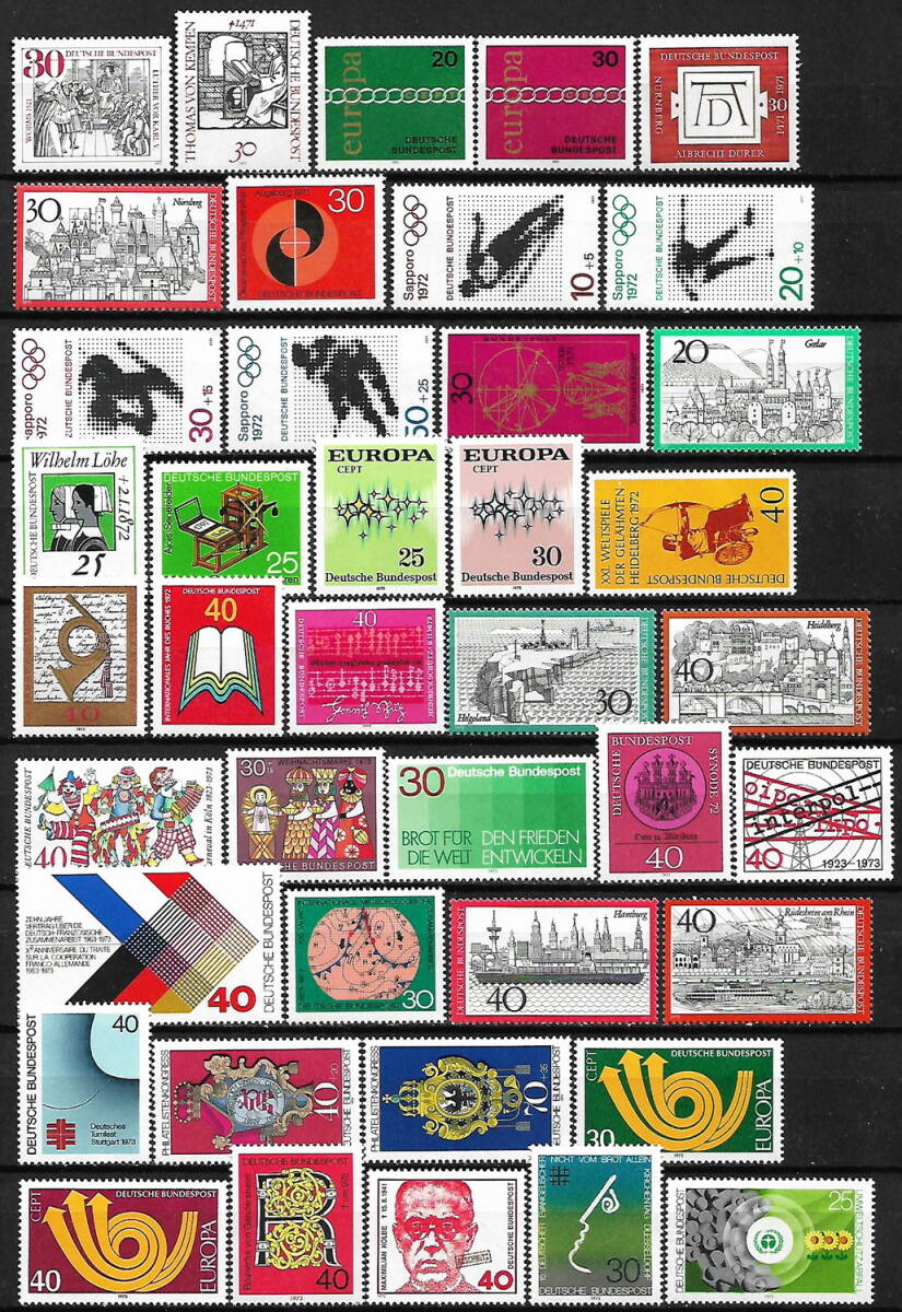 ★1971-1978年 -ドイツ 記念切手 100種- 1種完,2種完,3種完,4種完 - 未使用(MNH)(SC#1063-1282)★ZM-896_画像1