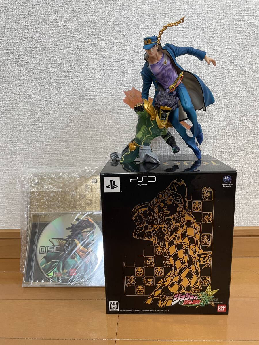 ps３ ジョジョの奇妙な冒険 黄金体験BOX ジョジョの奇妙な冒険オールスターバトル 限定版同梱 アートプレート フィギュア 空条承太郎の画像1