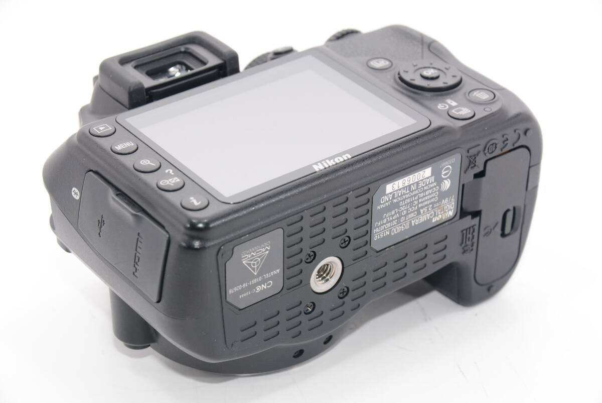 【外観特上級】Nikon デジタル一眼レフカメラ D3400 ダブルズームキット ブラック D3400WZBK_画像3