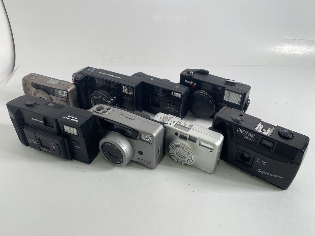 【訳あり】ジャンク コンパクトフィルムカメラ RICOH Canon フジカ コニカなど色々 23台まとめて #e8465_画像3