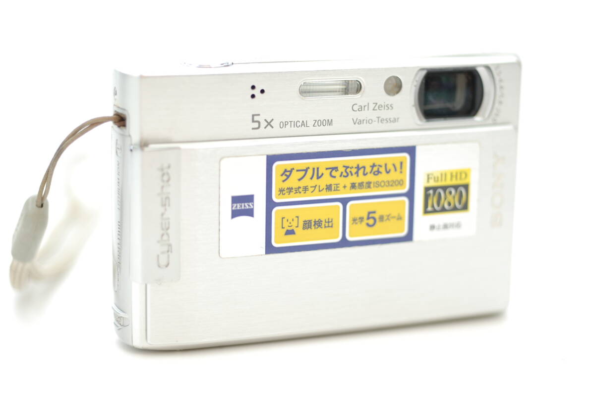 ■ 美品 ■ ソニー SONY Cyber-shot DSC-T100 シルバーボディ 充電器、バッテリー、取説、元箱等付き_画像2