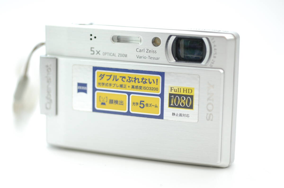 ■ 美品 ■ ソニー SONY Cyber-shot DSC-T100 シルバーボディ 充電器、バッテリー、取説、元箱等付き_画像4