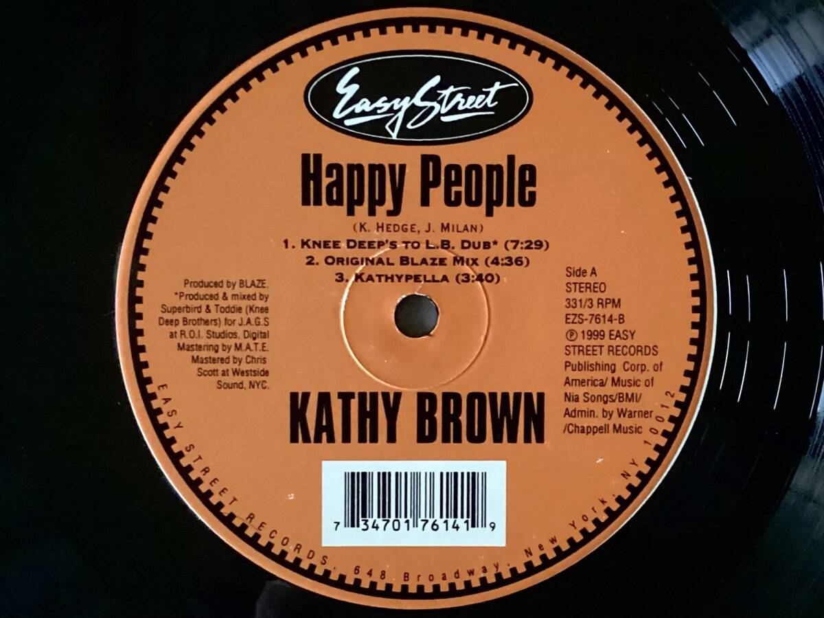 KATHY BROWN - HAPPY PEOPLE - USオリジナル12インチ / Knee Deep, Blaze_画像2