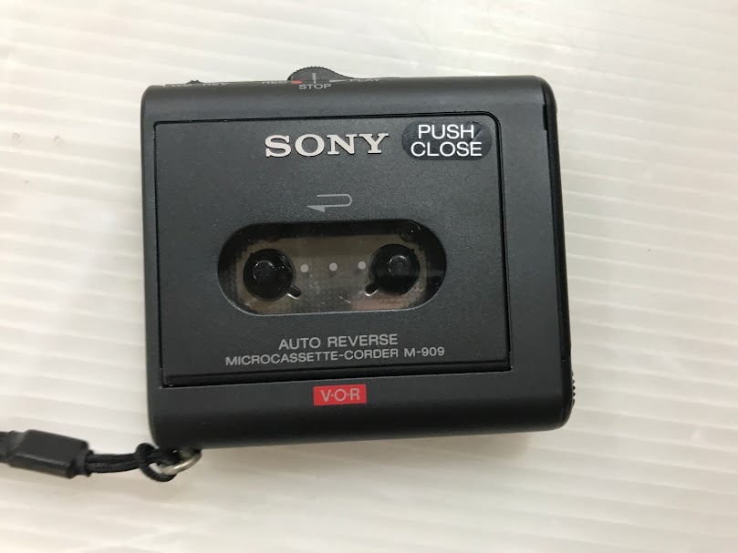 浜/SONY/マイクロカセットレコーダー/M-909/ケース付き/通電確認済み/浜3.21-43鳥_画像3