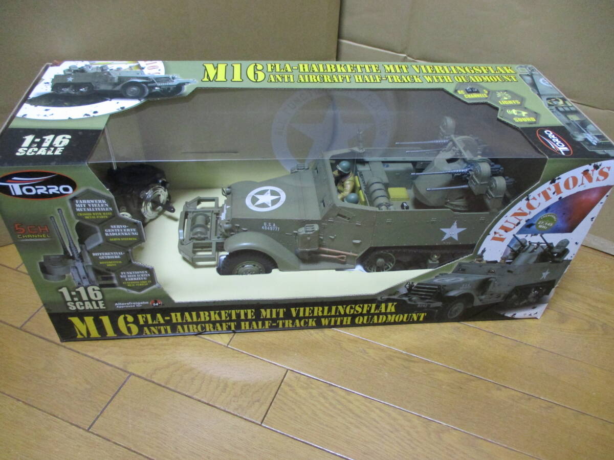 【送料無料】TORRO 1/16 M16 ハーフトラック サウンド仕様 完成品 オリーブドラブ　ＲＣ ラジコン　_画像2