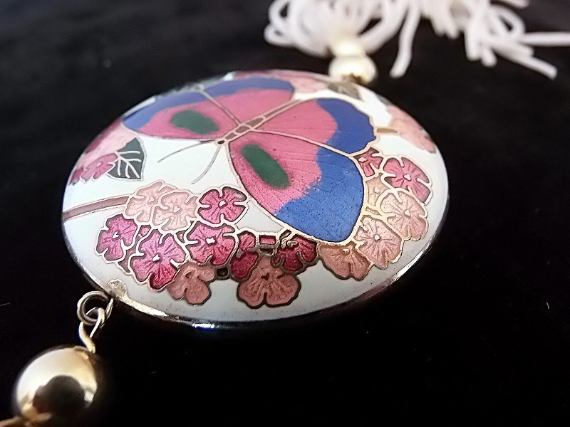 * the 7 treasures roasting pendant < butterfly > # round body diameter 42× thickness 13./...50g * roughly beautiful. # postage Y140~