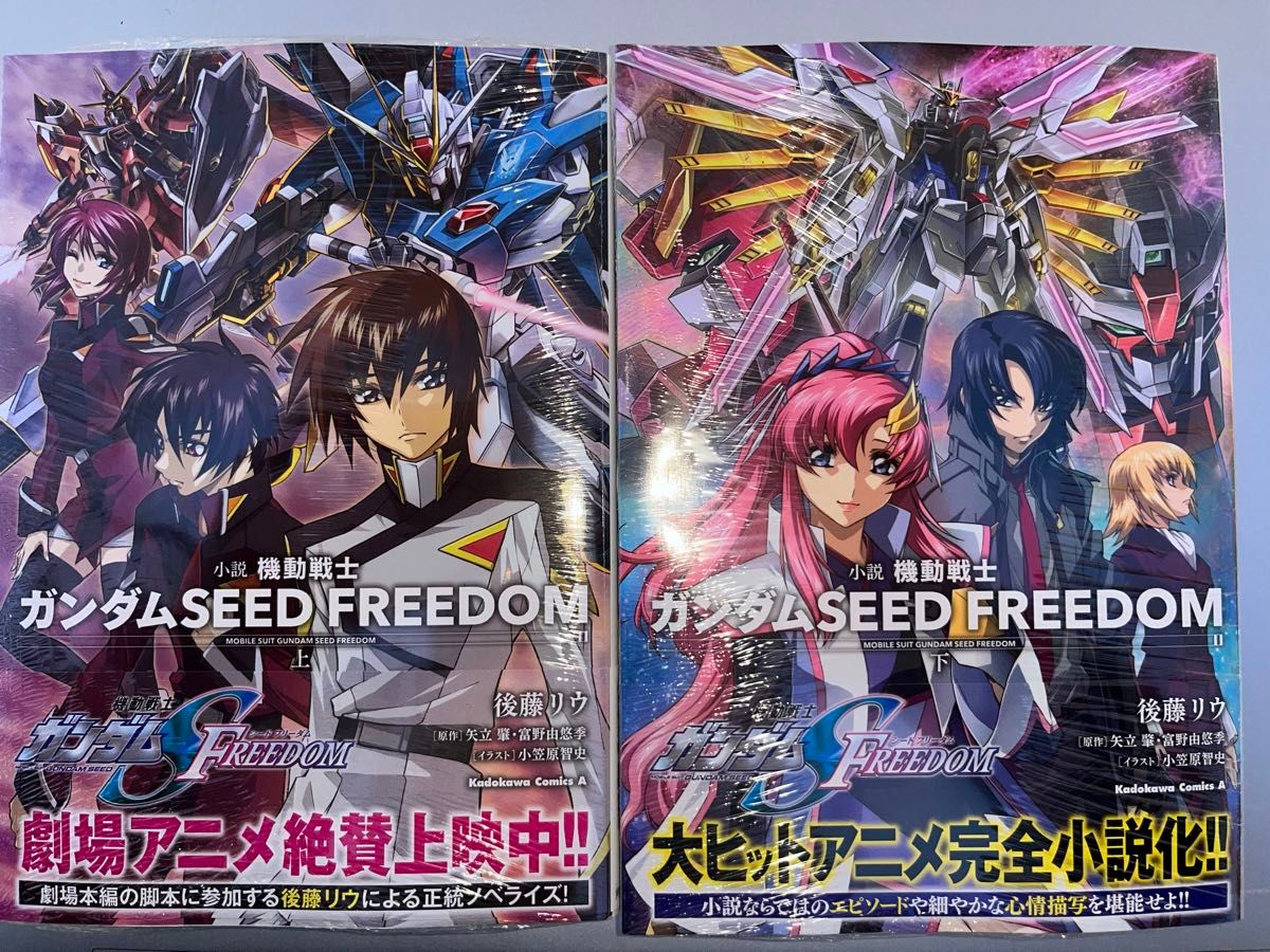 小説　機動戦士ガンダムSEED FREEDOM 上巻 下巻 上下 上 下 セット アニメイト特典 B6サイズビジュアルボード