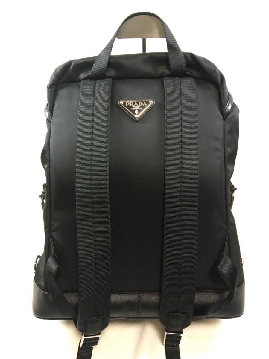 美品　プラダ　ナイロン　レザー　リュック　V136 PRADA_画像2