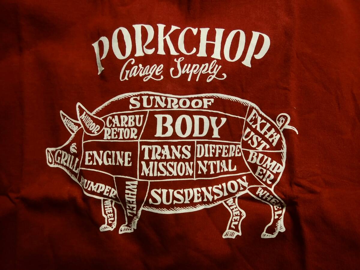 【PORKCHOP GARAGE SUPPLY ポークチョップ ガレージサプライ】TシャツM 豚肉の部位イラストプリント入り キムタク着モデル 人気アイテム_画像4