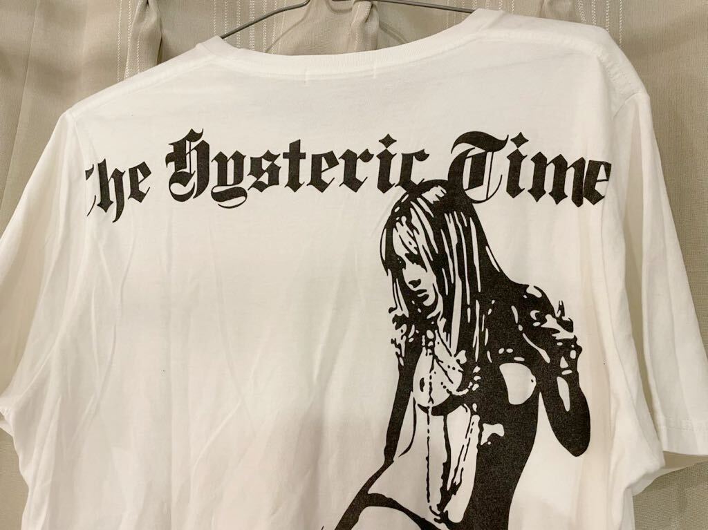 hysteric glamour ヒステリックグラマー ホワイト 半袖Tシャツ M バックプリント ガール エロt ロゴ _画像2