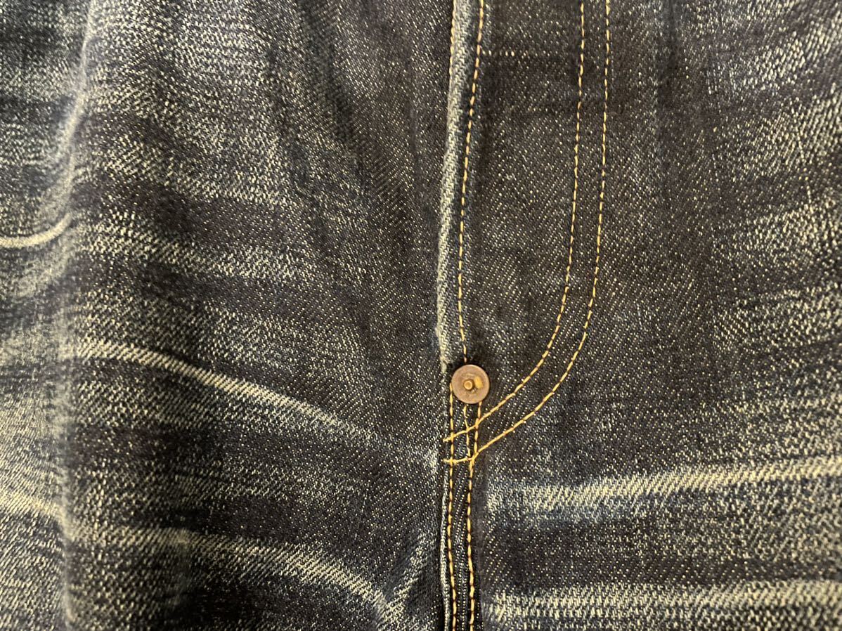 Levi's リーバイス 501XX 37501 1937年モデル復刻 デニムパンツ BigE セルビッチ 赤耳 革パッチ サイズW38 日本製 2001年 ヴィンテージ_画像6