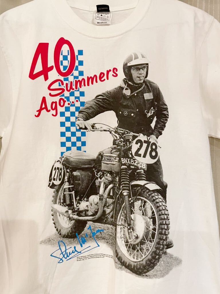 O.K.GANGU OKMOTO オカモト玩具 TOYS McCOYトイズマッコイ Tシャツ Mサイズ Steve McQueen 40Summers Ago スティーブマックィーンの画像2