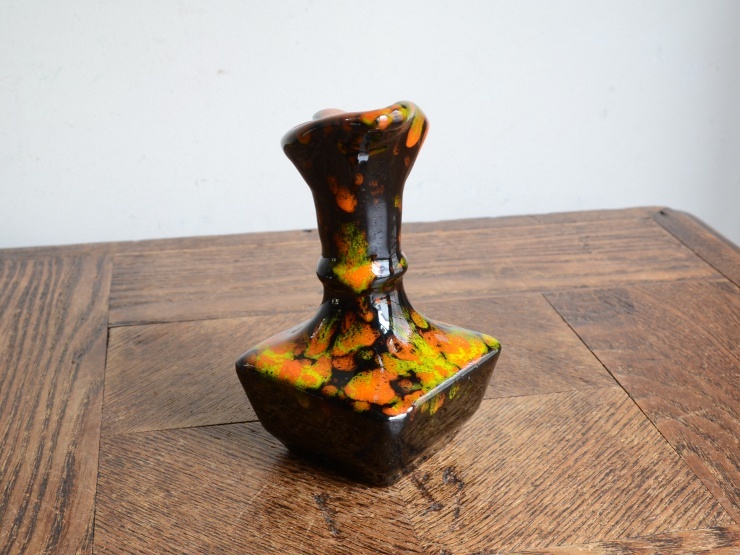 アンティーク花器 オブジェ ヴィンテージ デザイン 陶器 フラワーベース（H12cm） 華道 花瓶 生け花 ポット_画像4