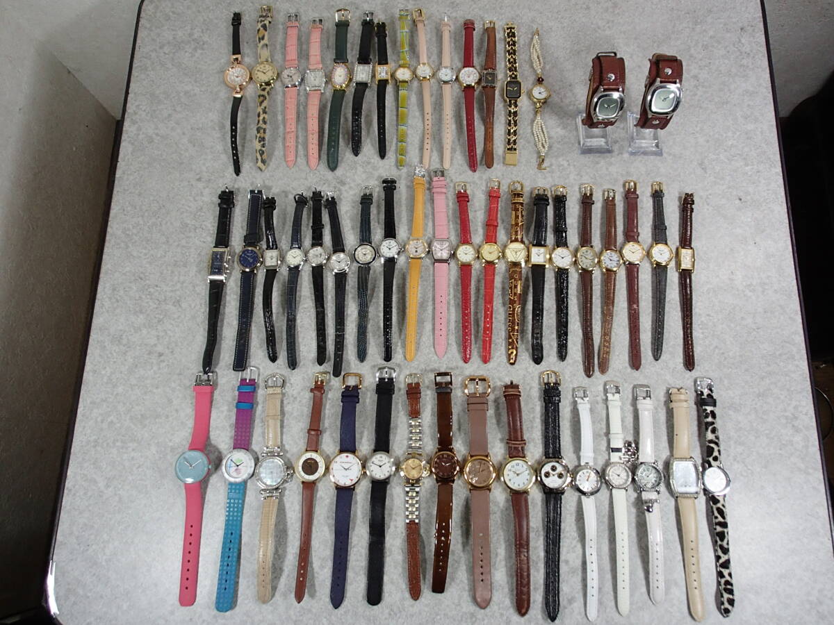 レディース腕時計 大量 50点 セット まとめ SEIKO/CITIZEN/MARC JACOBS/kate spade/Folli Follie/GUESS/FOSSIL/FURLA 他 インボイス可 0402の画像1