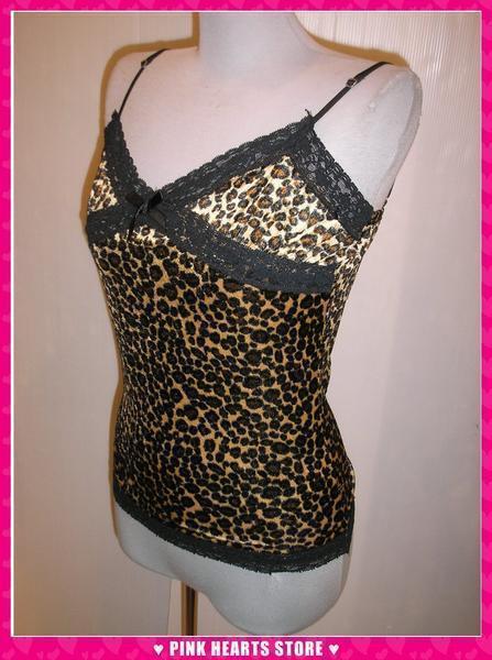  new goods lady's * price cut!! velour Cami Leopard pattern M 62-9077