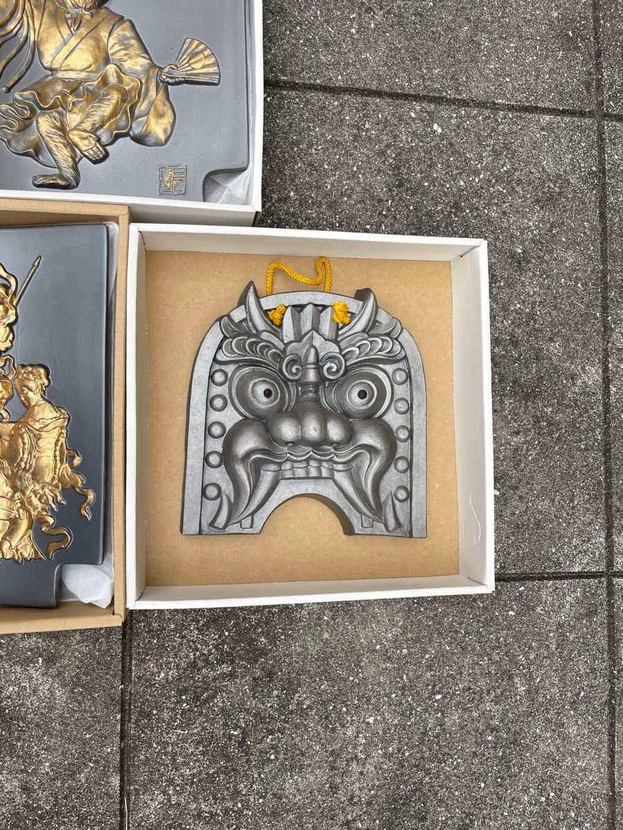 干支瓦 七福神 鬼 瓦 古美術品 骨董品 山口吉旺 筒井英造 縁起物 干支瓦 七福神 鬼 瓦 古美術品 骨董品 山口吉旺 筒井英造 縁起物