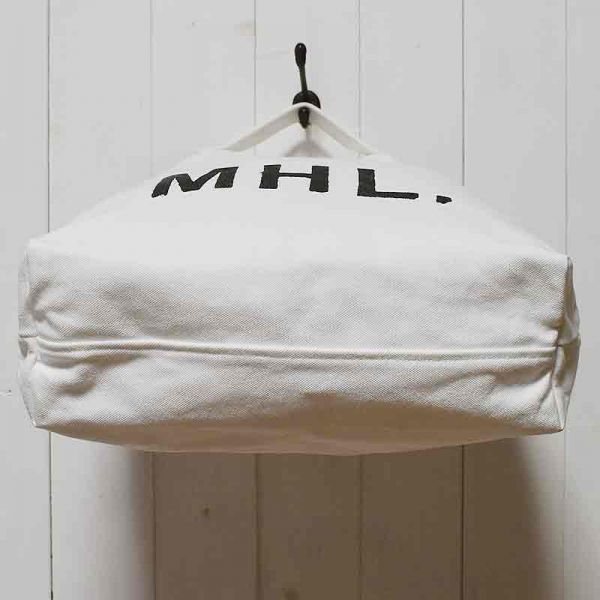 MHL. HEAVY CANVASショルダーバッグ 2WAYトート 白 1424 4