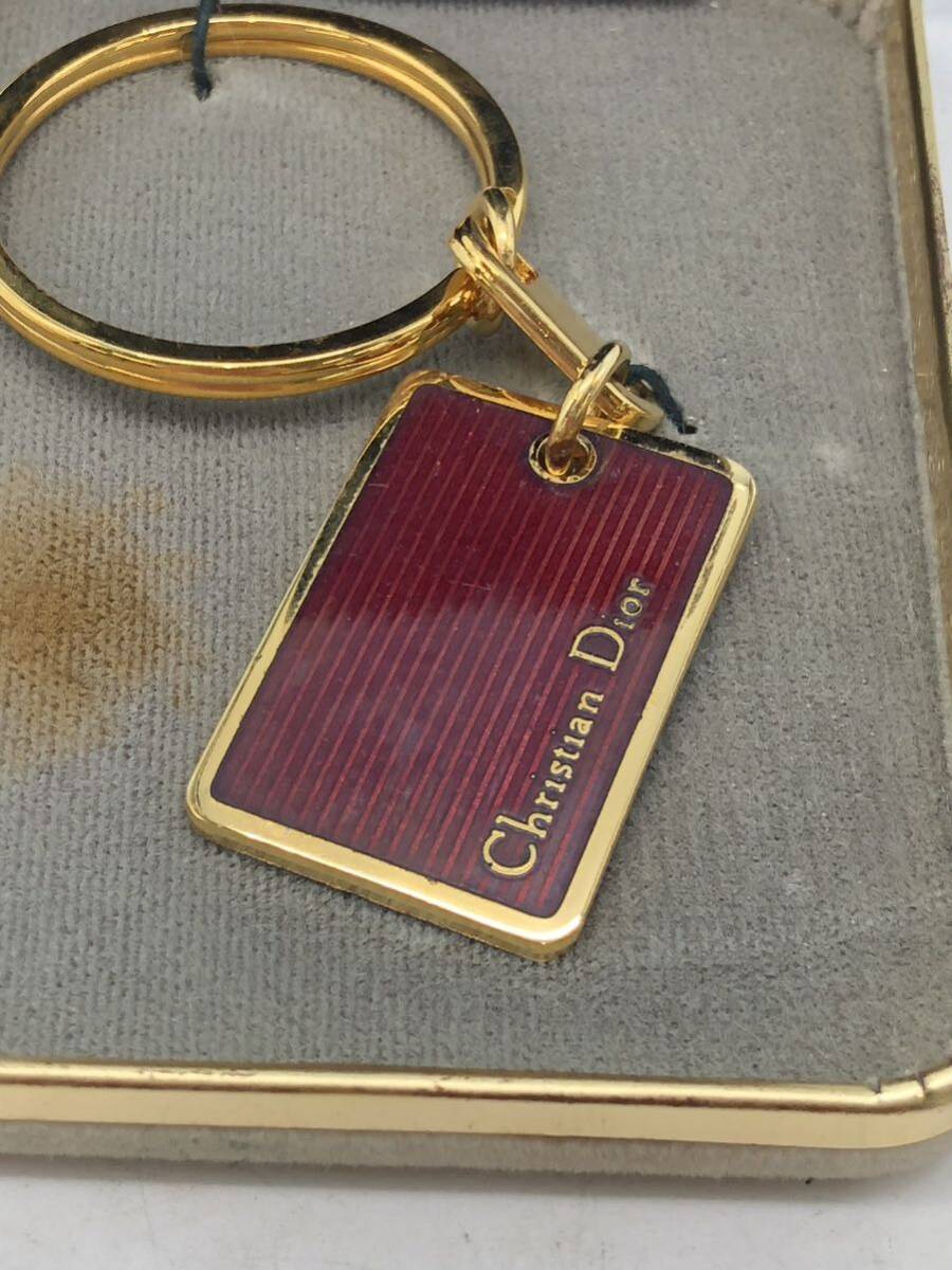 田 Christian Dior クリスチャンディオール キーホルダー ゴールド 箱付きの画像2