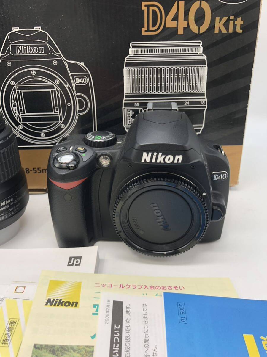 Nikon ニコン デジタル一眼レフカメラ D40 18-55mm 1:3.5-5.6 G II 付属品付き_画像2