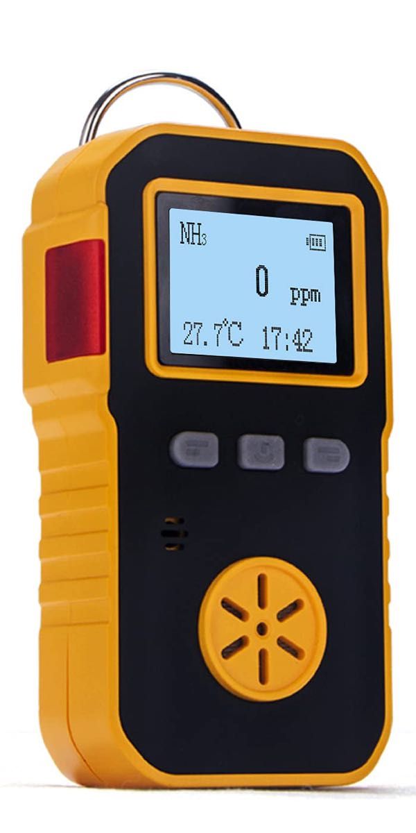 アンモニアガス測定器 検知器 NH3検出器 NH3漏れ検知 音 光 振動アラーム