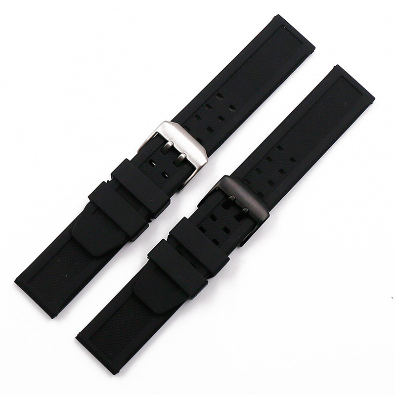 LUMINOX ルミノックス 腕時計 交換 ベルト バンド ブラック 黒 バックル 23mm ラバー 対応可 時計 取付幅23mm 互換品 ネイビーシールズ の画像2