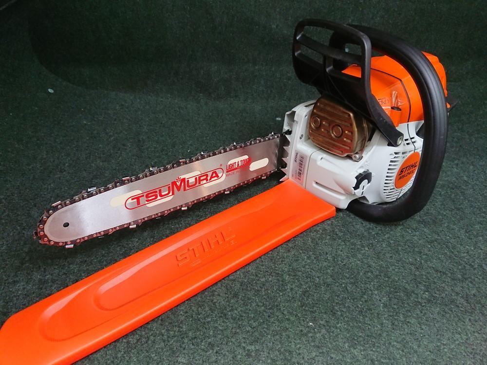 中古美品 STIHL スチール 42.6cm3 350mm M-Tronic エンジンチェンソー 山林向けエンジンチェンソー TSUMURAガイドバー MS241C-M 2023年製